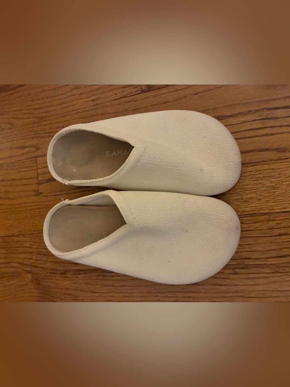 Rothy's Cream Knit Slip-On Mules
